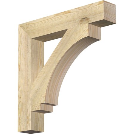 Ekena Millwork Imperial Block Rough Sawn Bracket, Douglas Fir, 4"W x 24"D x 24"H BKT04X24X24IMP05RDF